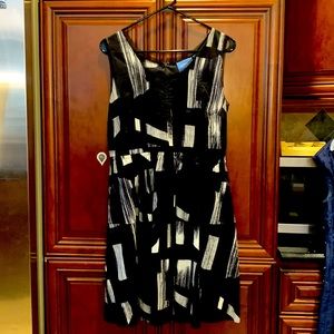 Navy blue and cream dress. Never worn.